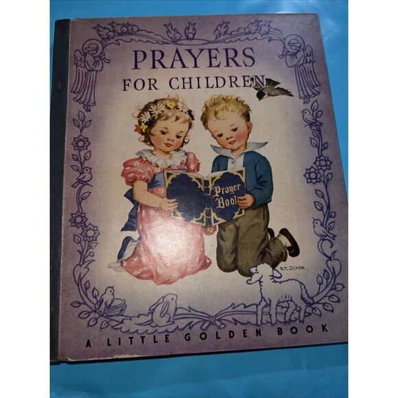 Prayers For Children A Little Golden Book Hardcover 1942 Rachel Taft Dixon - Picture 1 of 9